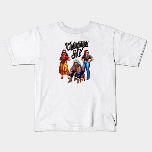 Chicana Pride | Latina Empowerment Kids T-Shirt by JT Digital